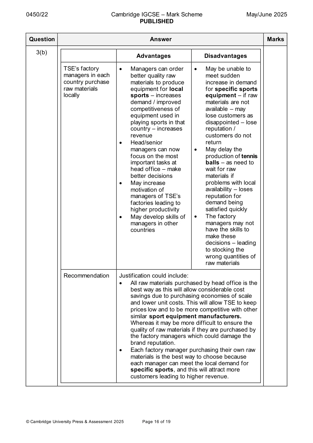 Mark scheme, page 16 of 19