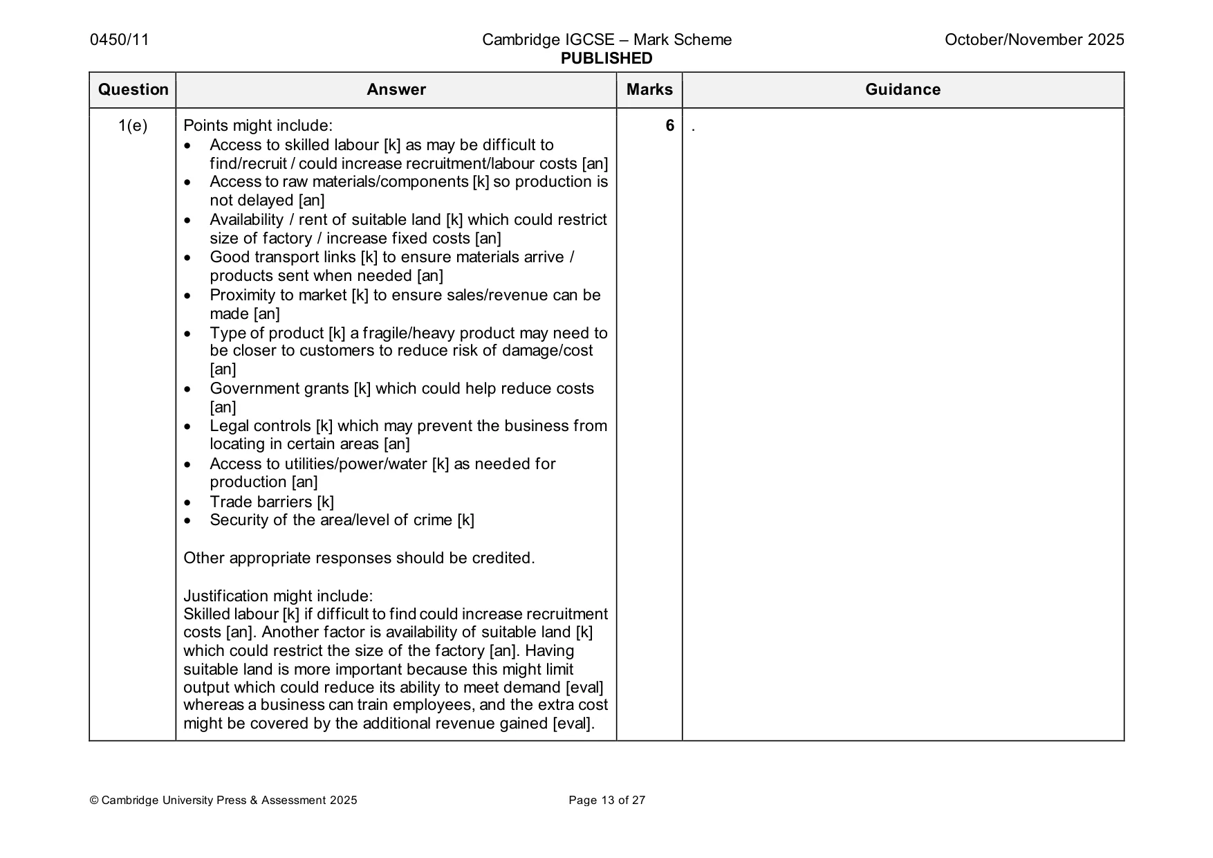 Mark scheme, page 13 of 27