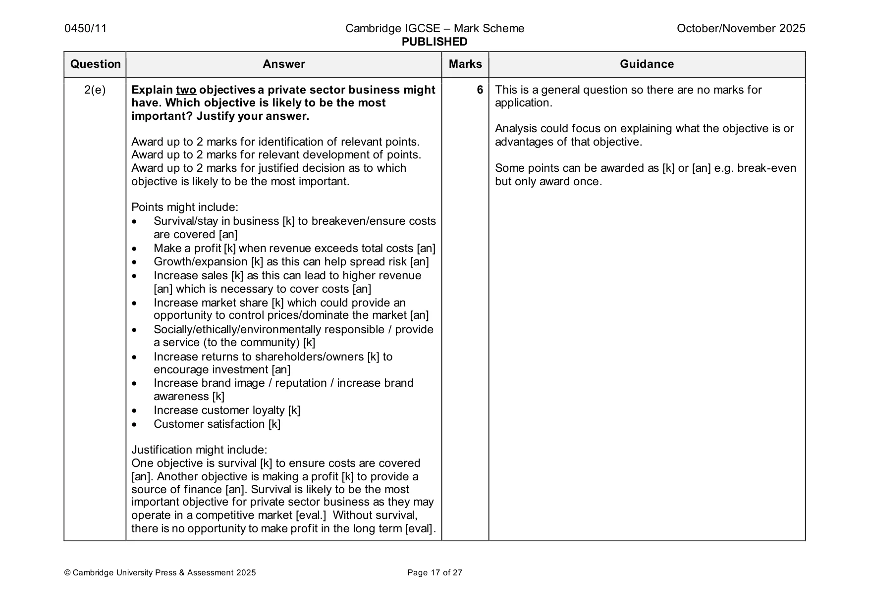 Mark scheme, page 17 of 27