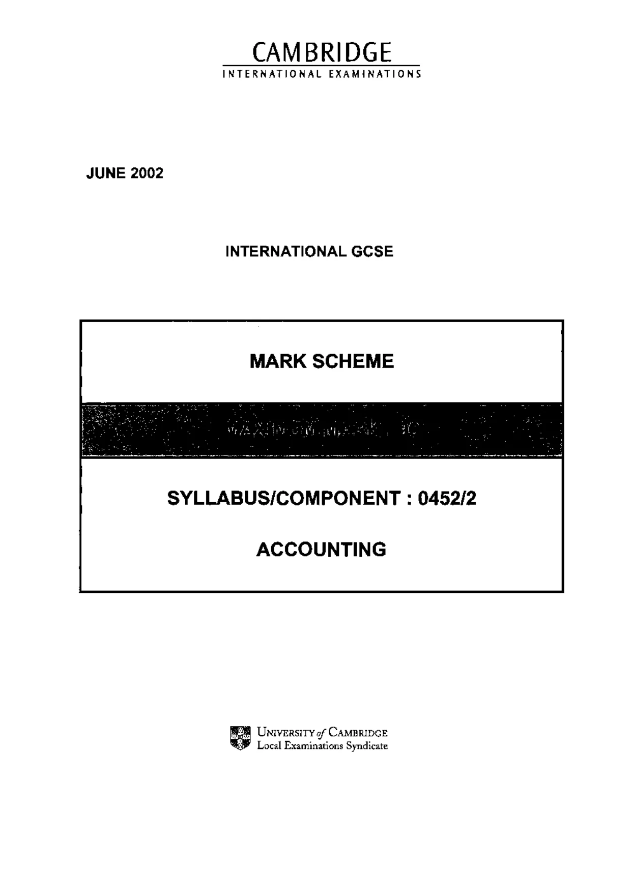 Mark scheme, page 2 of 7