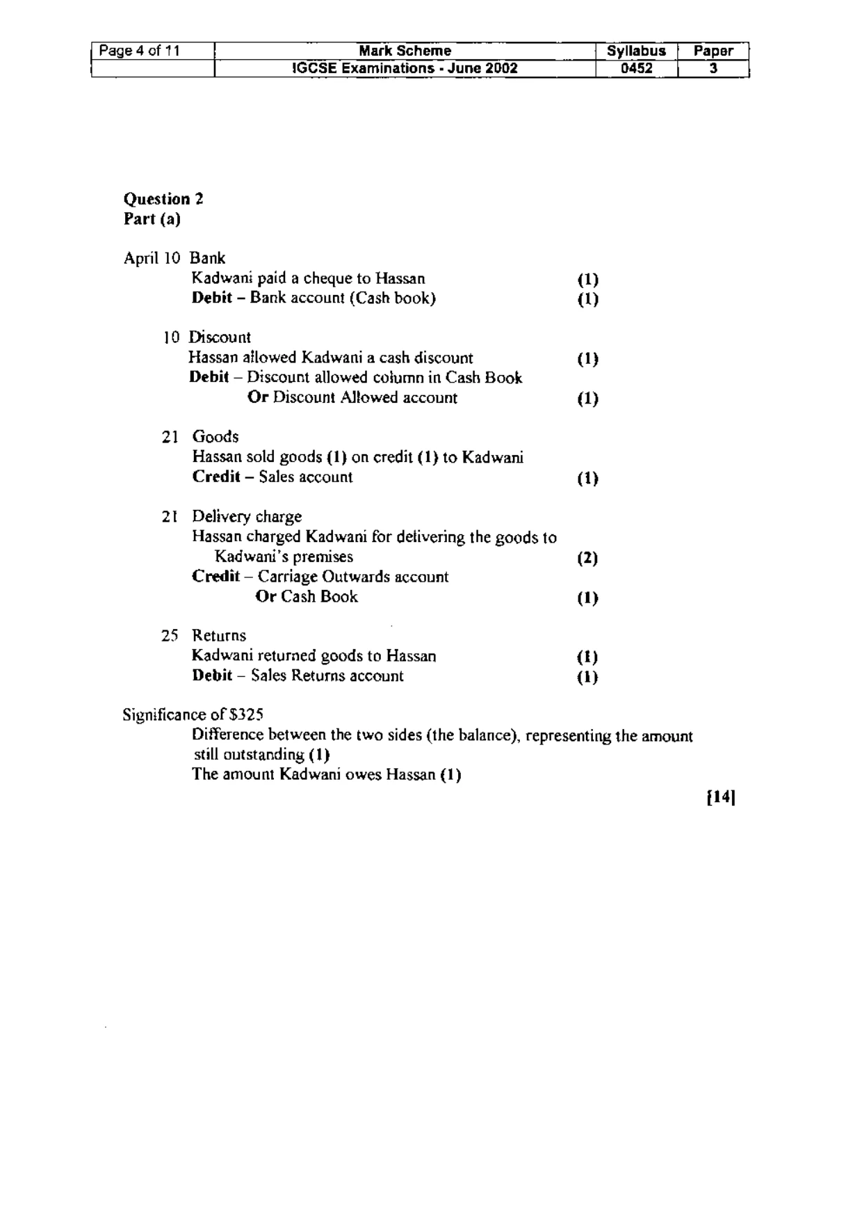 Mark scheme, page 5 of 18