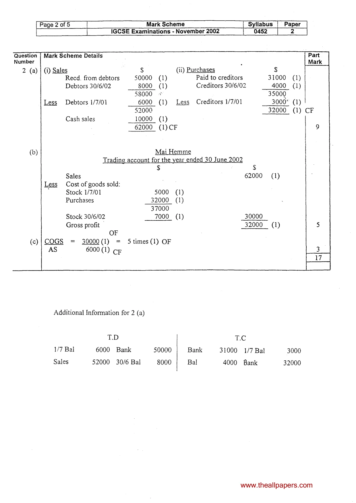 Mark scheme, page 4 of 7