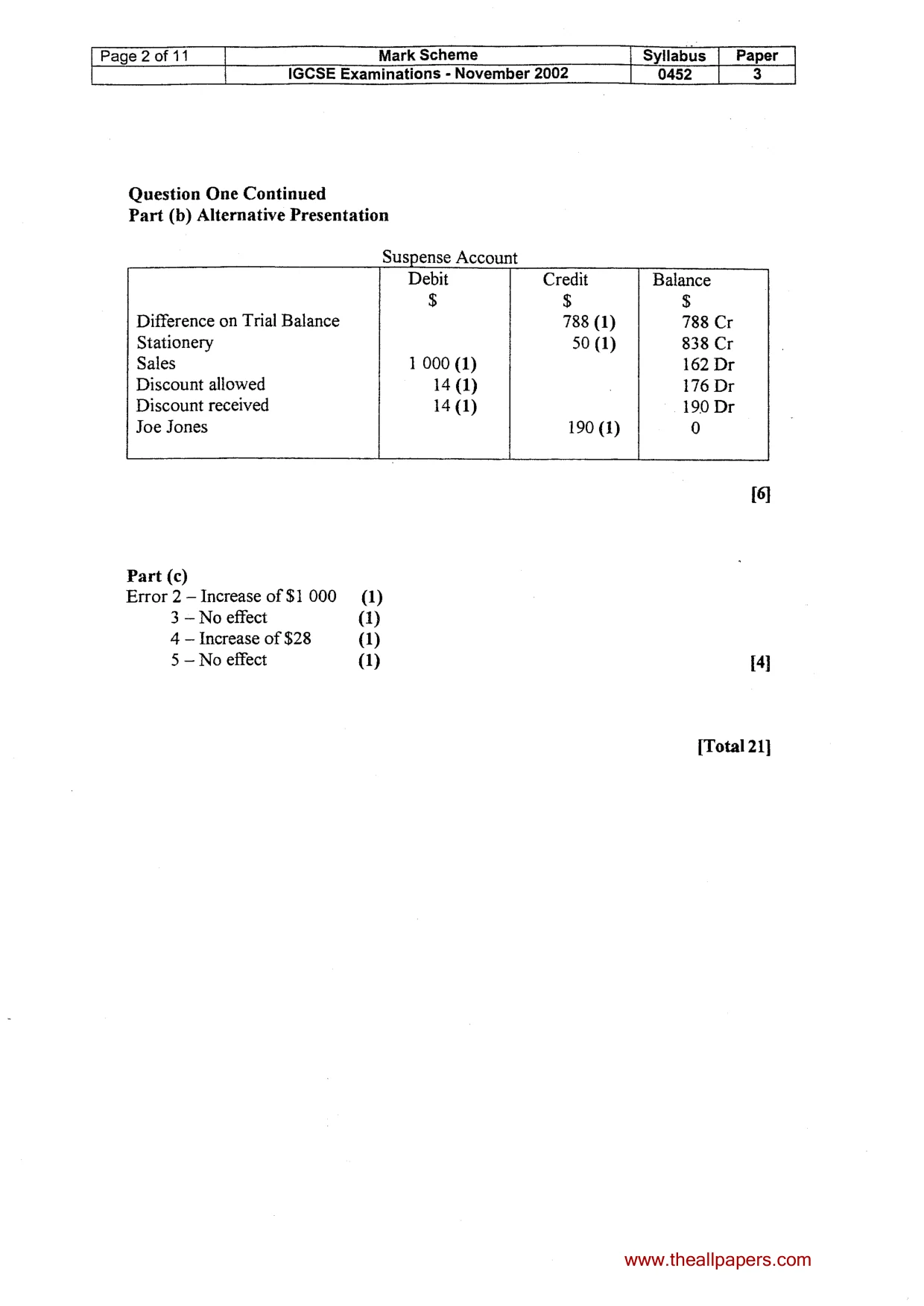 Mark scheme, page 3 of 12