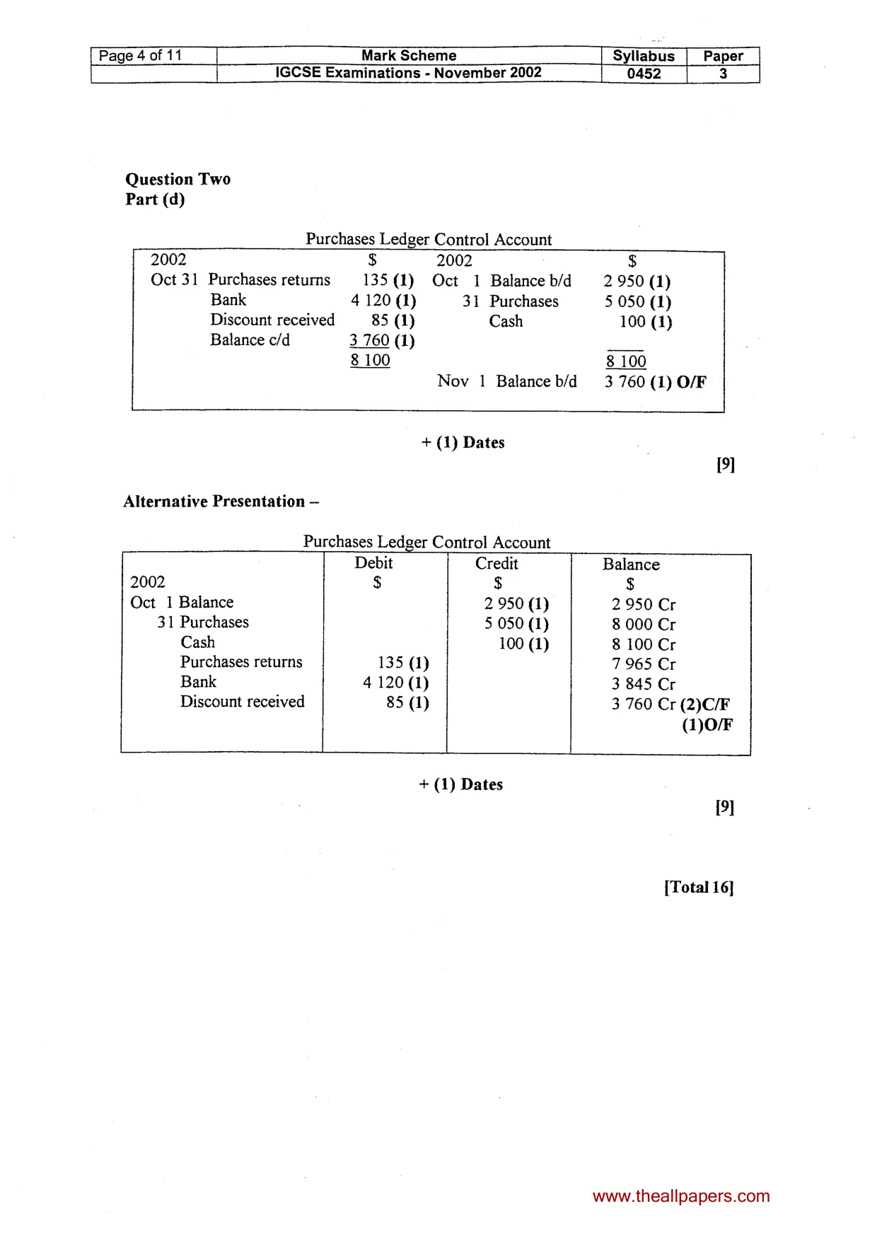 Mark scheme, page 5 of 12