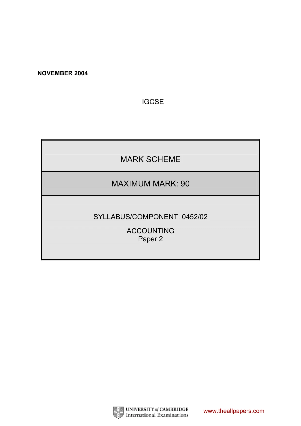 Mark scheme, page 3 of 8