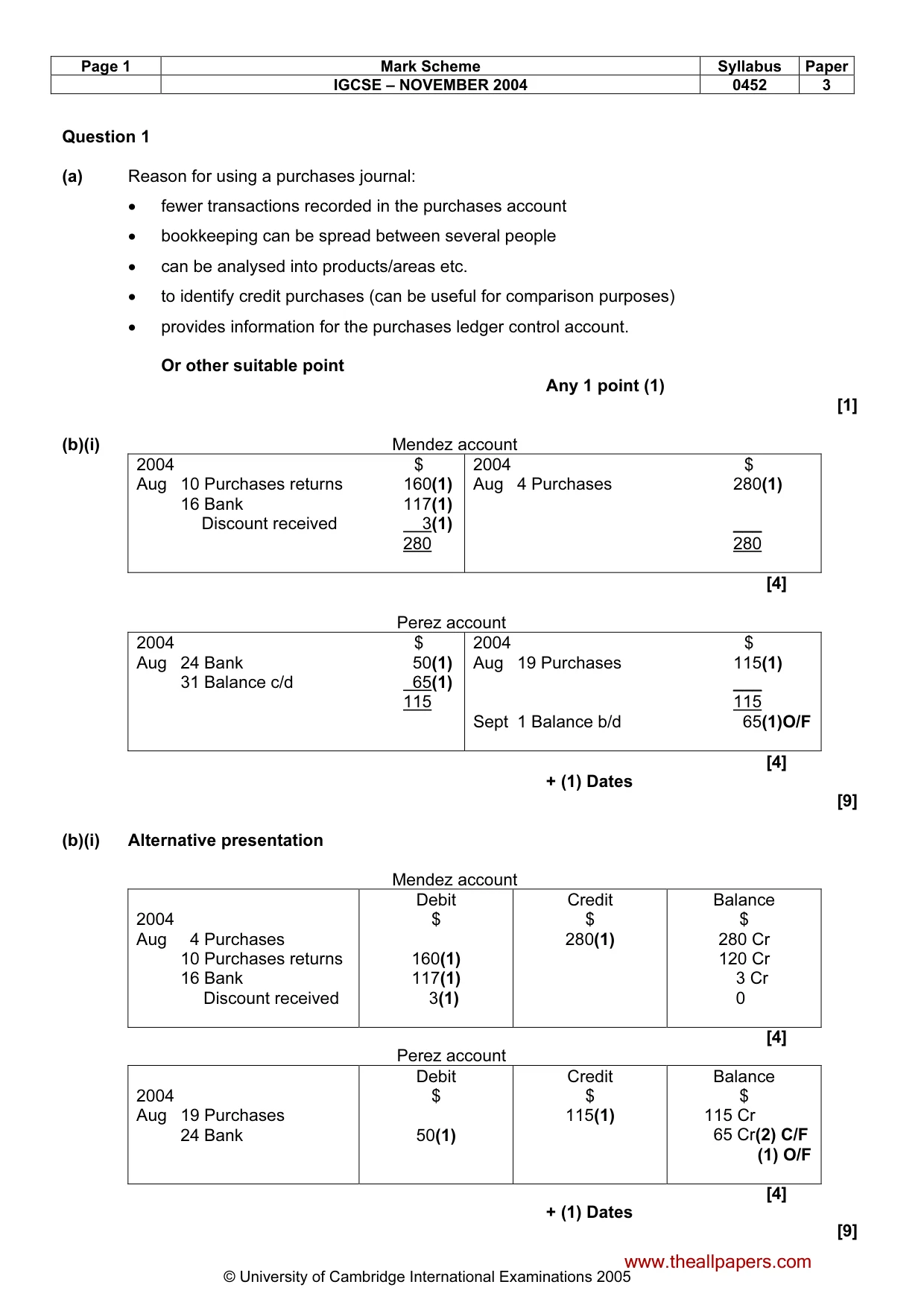 Mark scheme, page 4 of 11