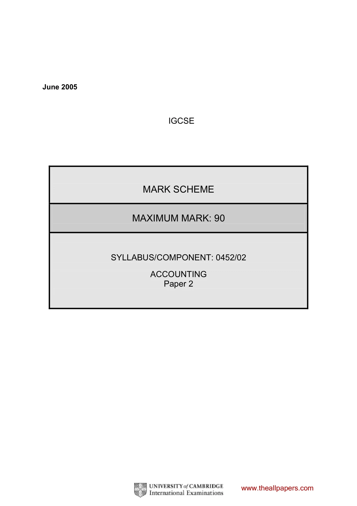 Mark scheme, page 3 of 9
