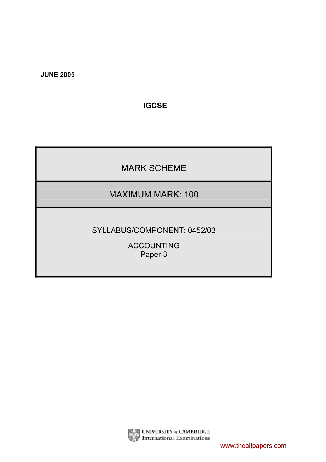 Mark scheme, page 3 of 9