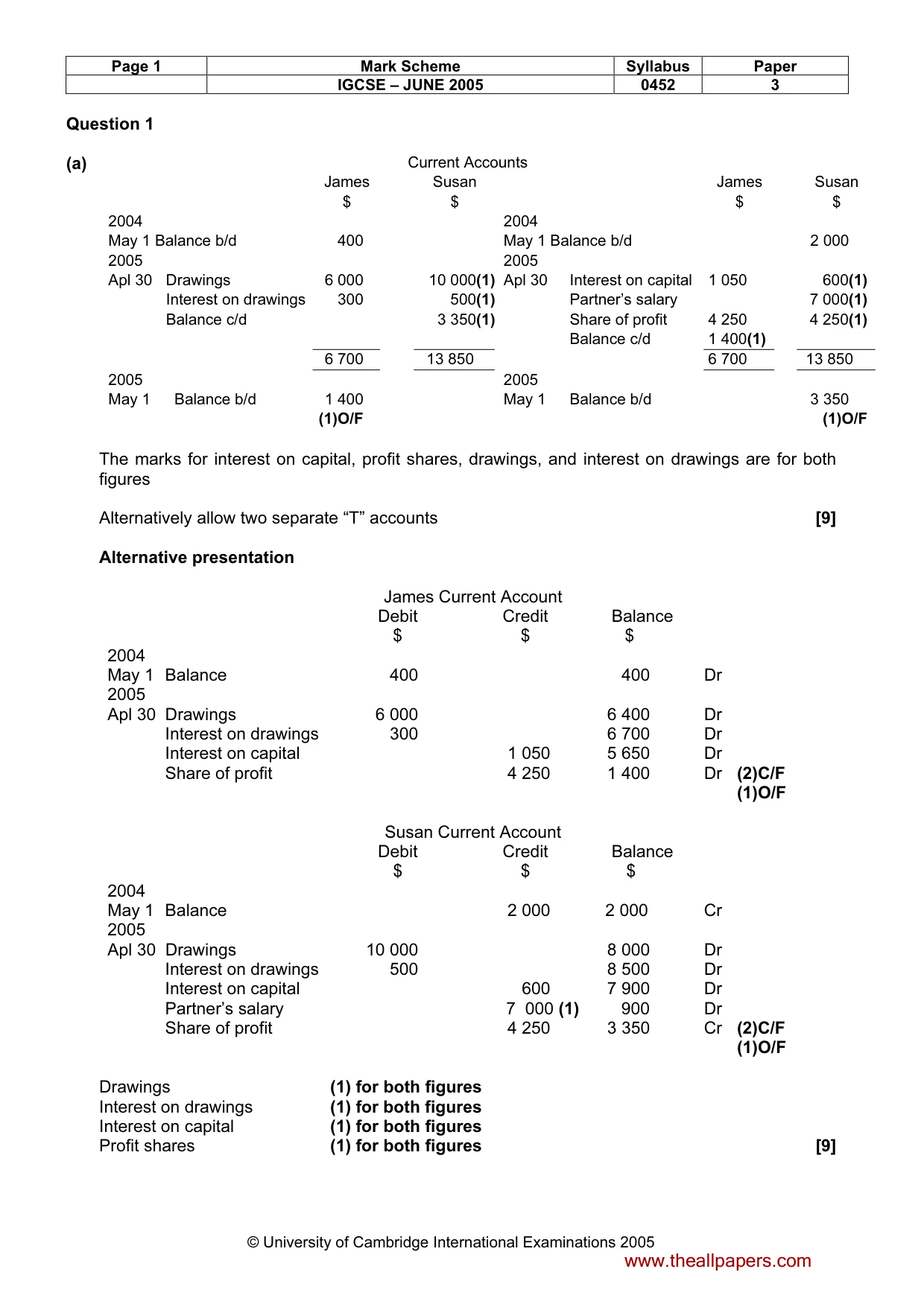 Mark scheme, page 4 of 9