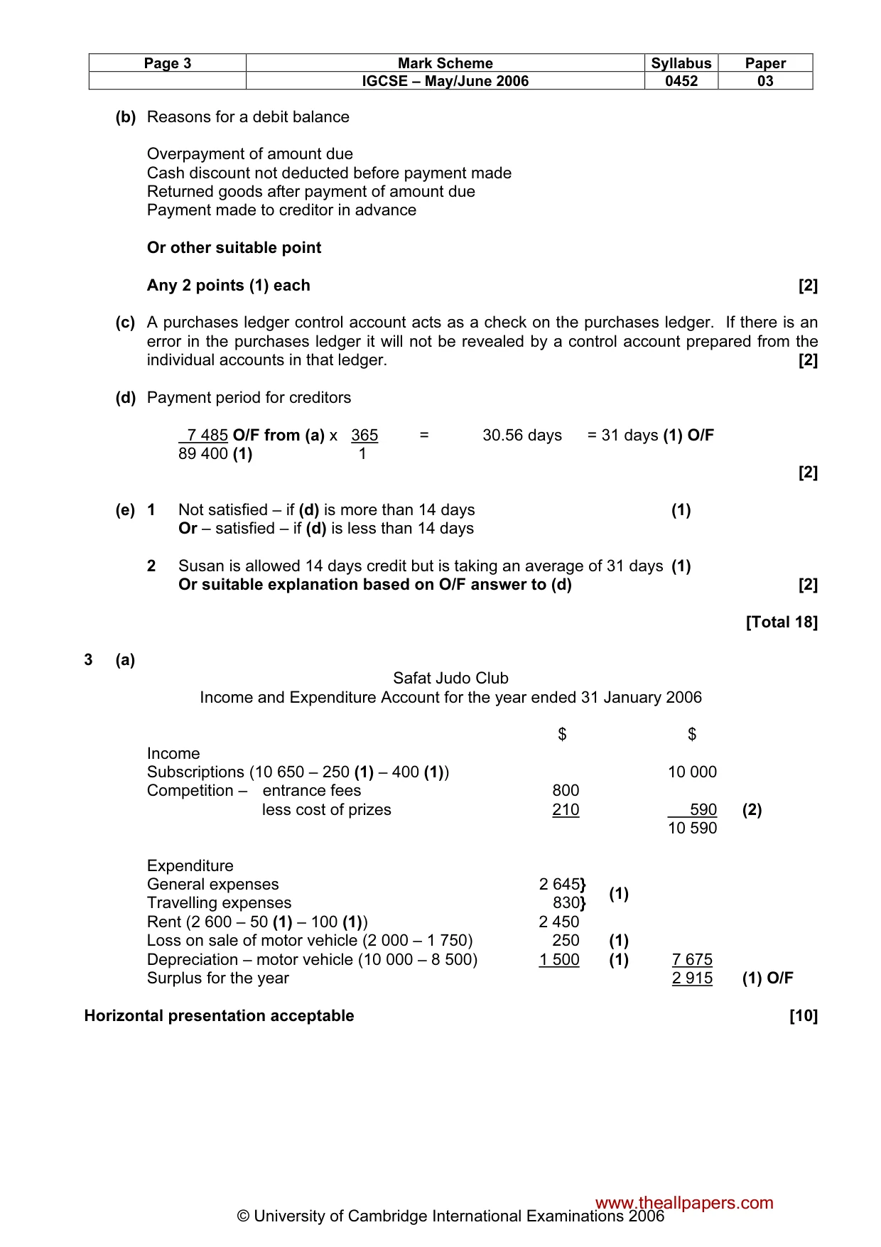 Mark scheme, page 4 of 9