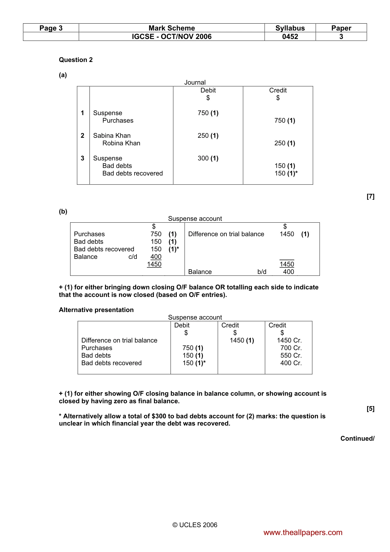Mark scheme, page 3 of 12
