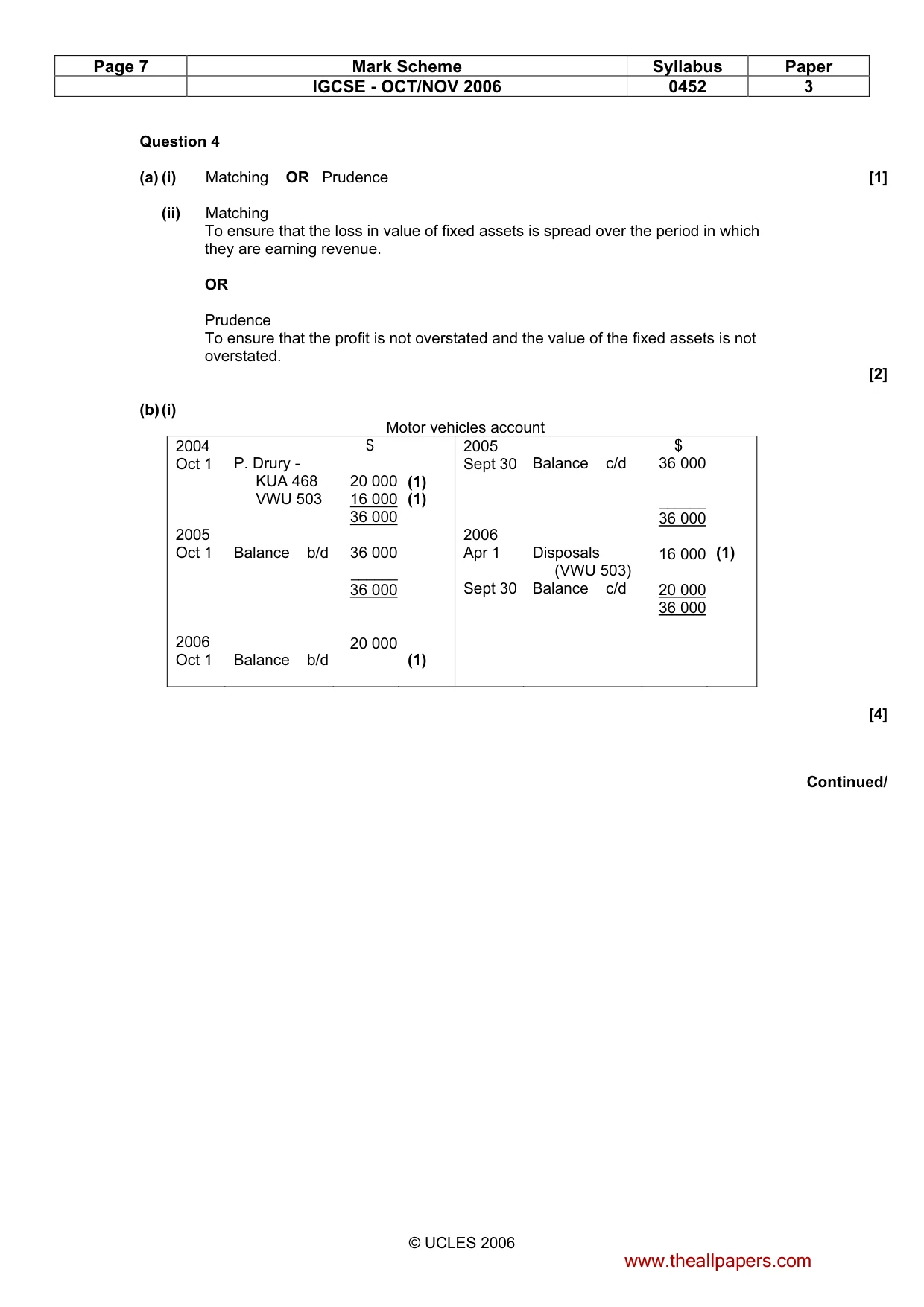 Mark scheme, page 7 of 12