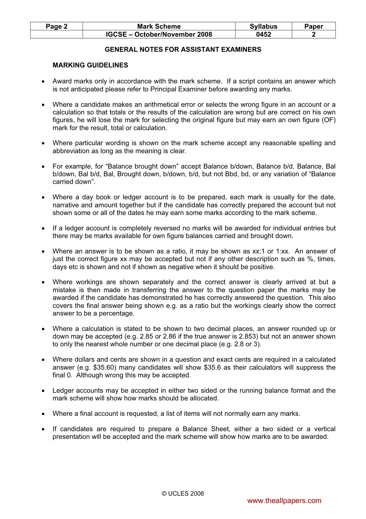 Mark scheme, page 2 of 10