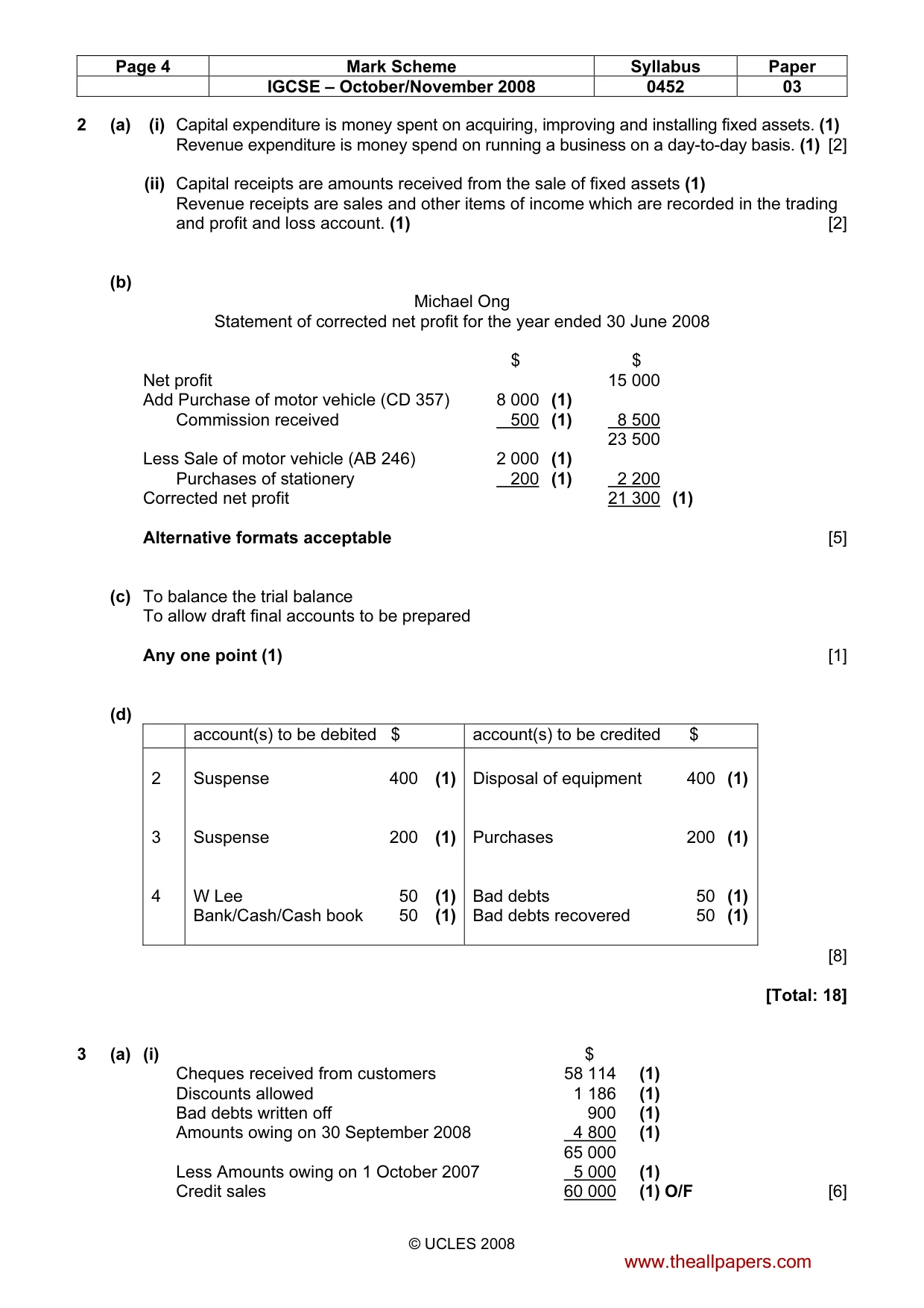 Mark scheme, page 4 of 9