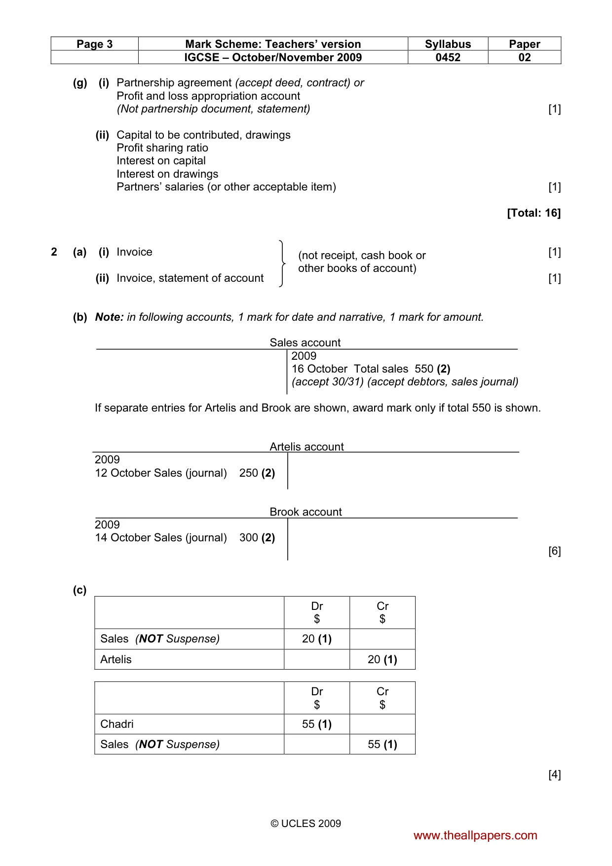 Mark scheme, page 3 of 7