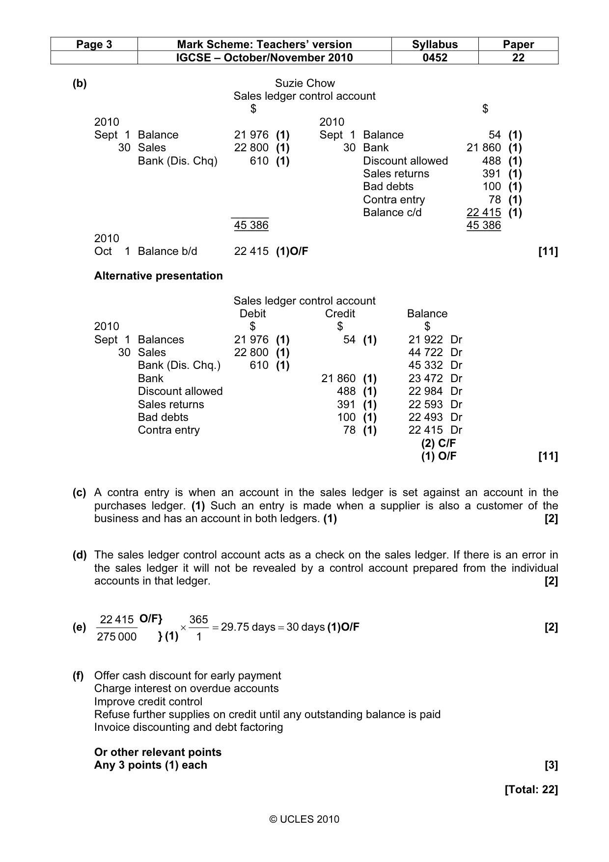 Mark scheme, page 3 of 9