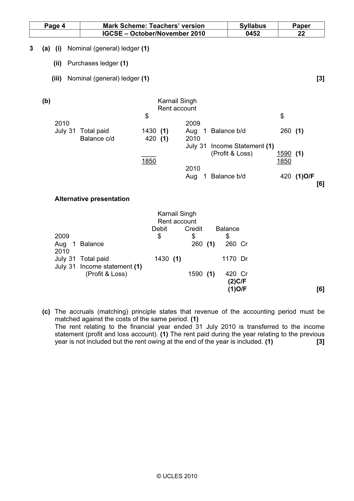 Mark scheme, page 4 of 9