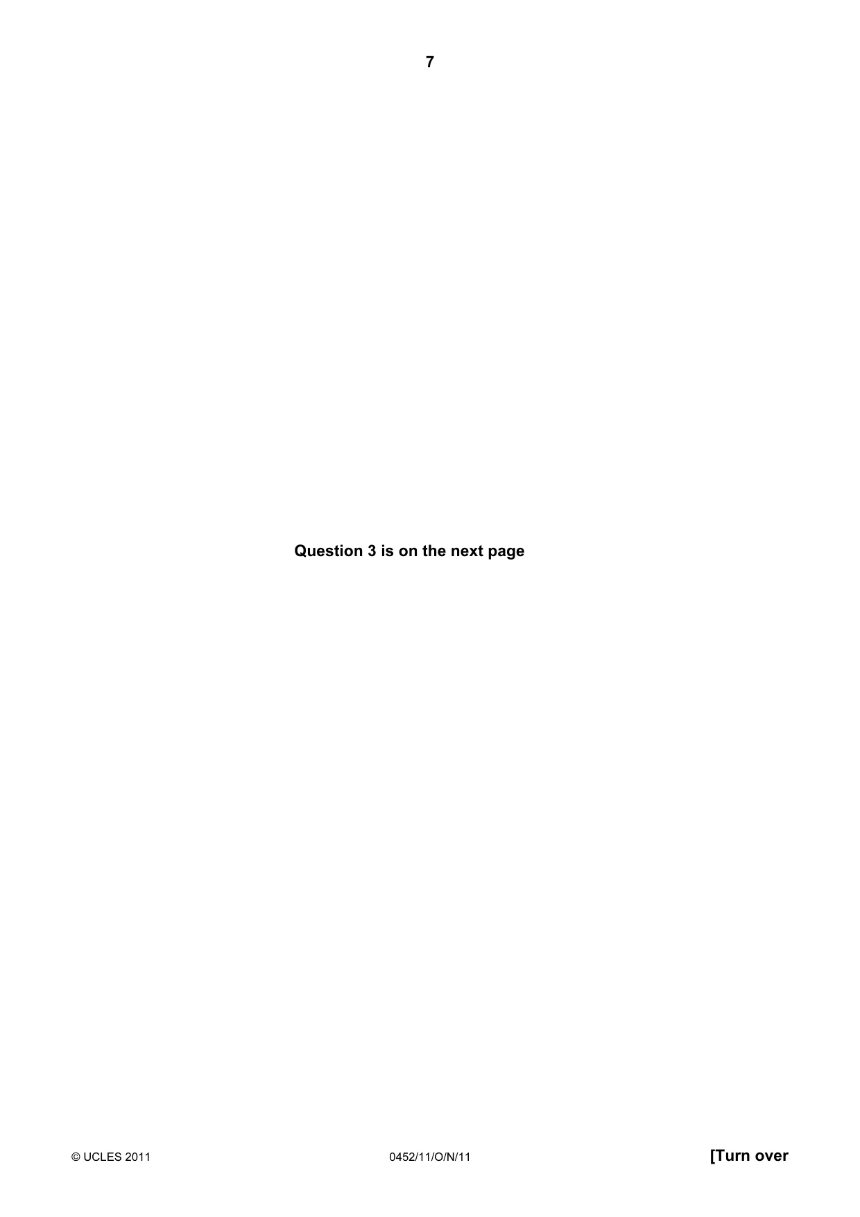 Cambridge IGCSE Accounting 0452 2011 Oct/Nov Paper 1 · Variant 1 question paper, page 7 of 20