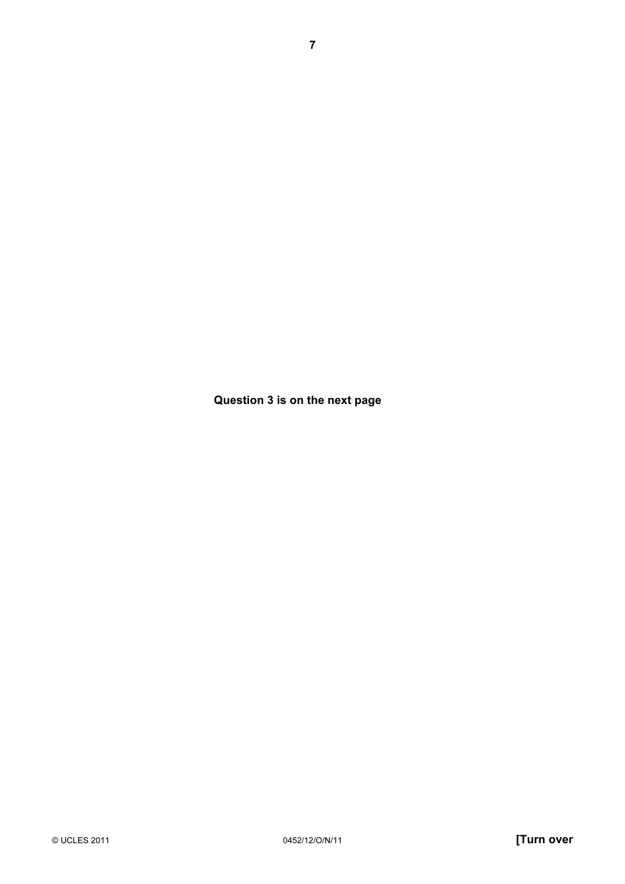 Cambridge IGCSE Accounting 0452 2011 Oct/Nov Paper 1 · Variant 2 question paper, page 7 of 20