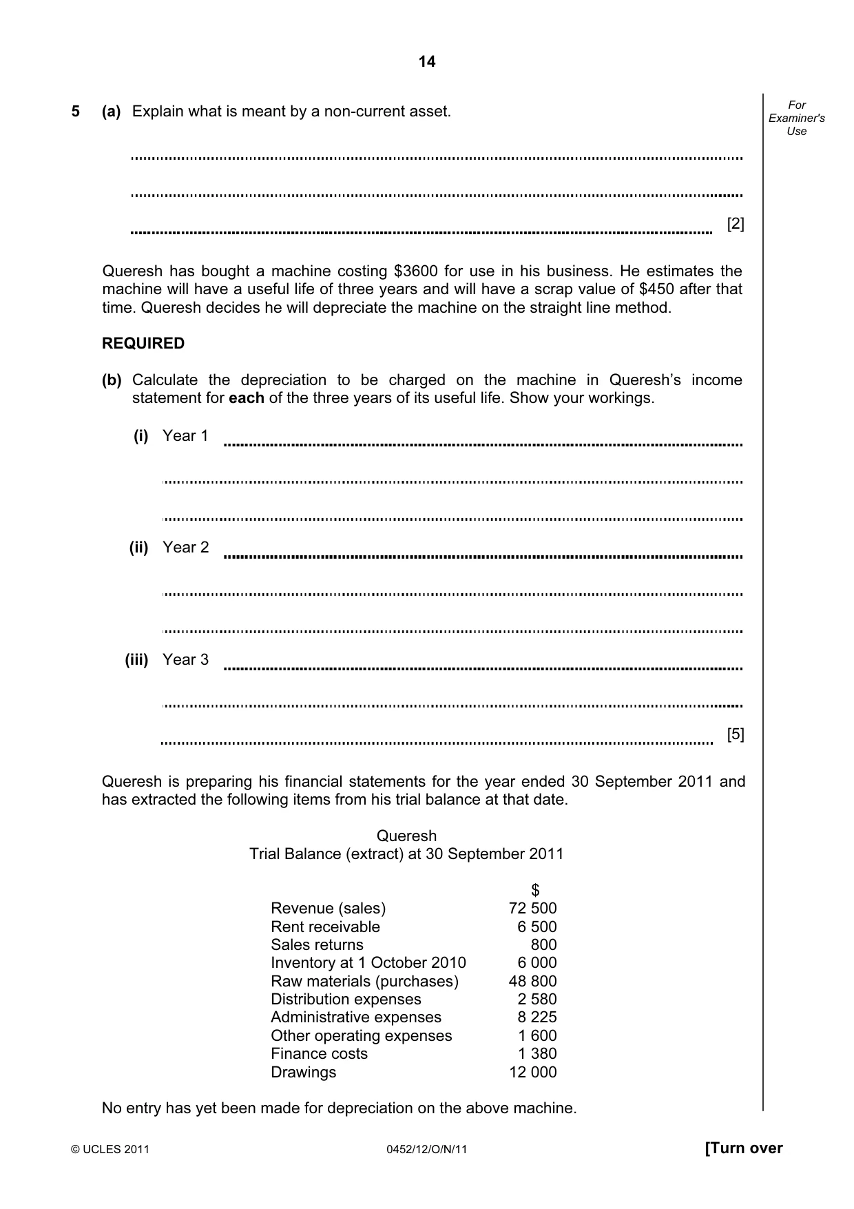 Cambridge IGCSE Accounting 0452 2011 Oct/Nov Paper 1 · Variant 2 question paper, page 14 of 20