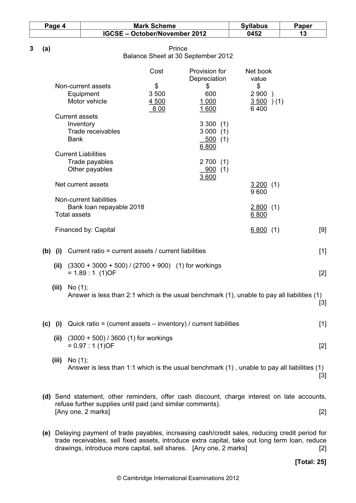 Mark scheme, page 4 of 7
