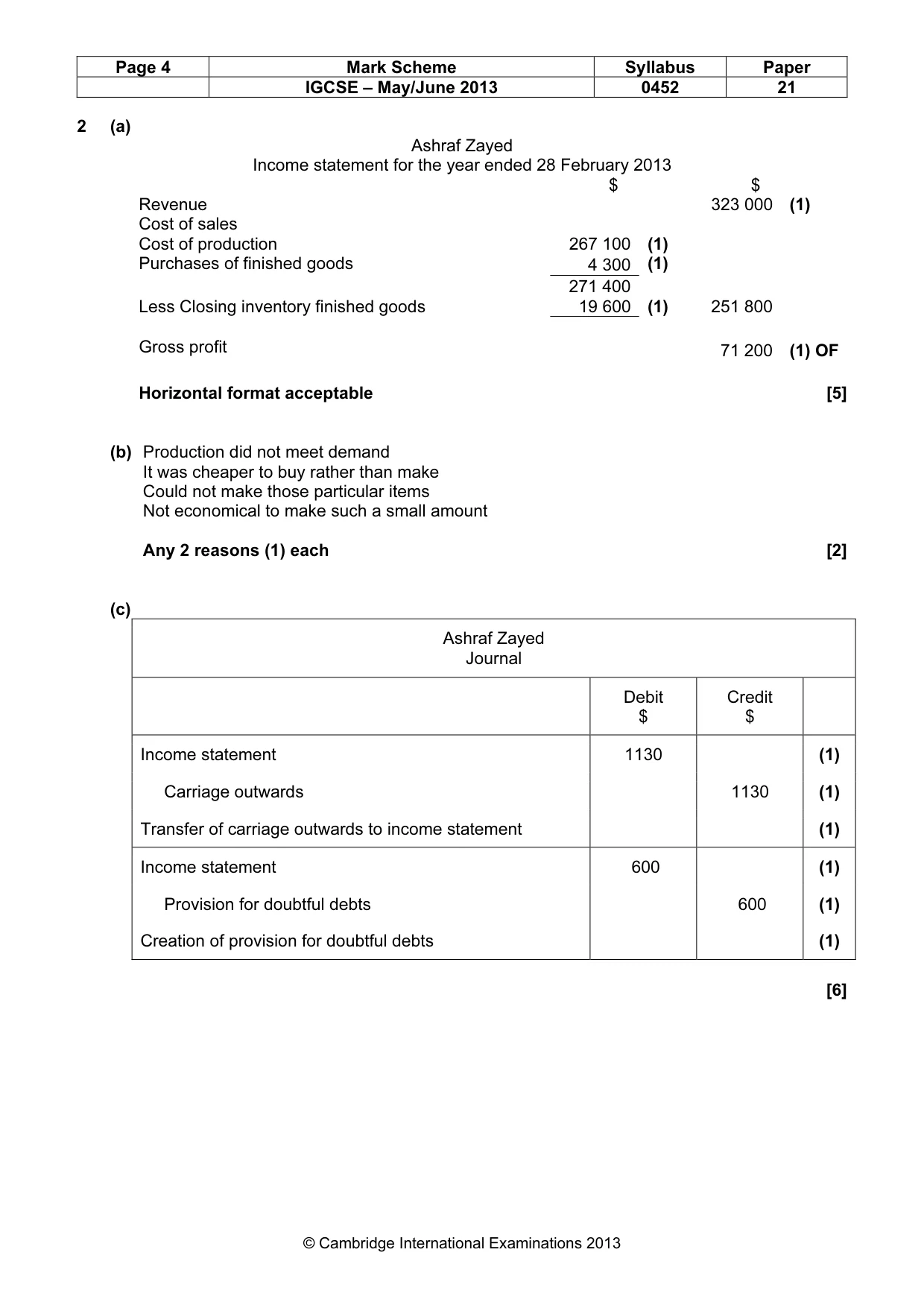 Mark scheme, page 4 of 11