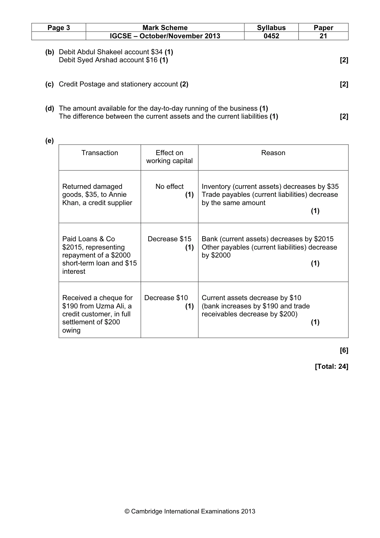 Mark scheme, page 3 of 12