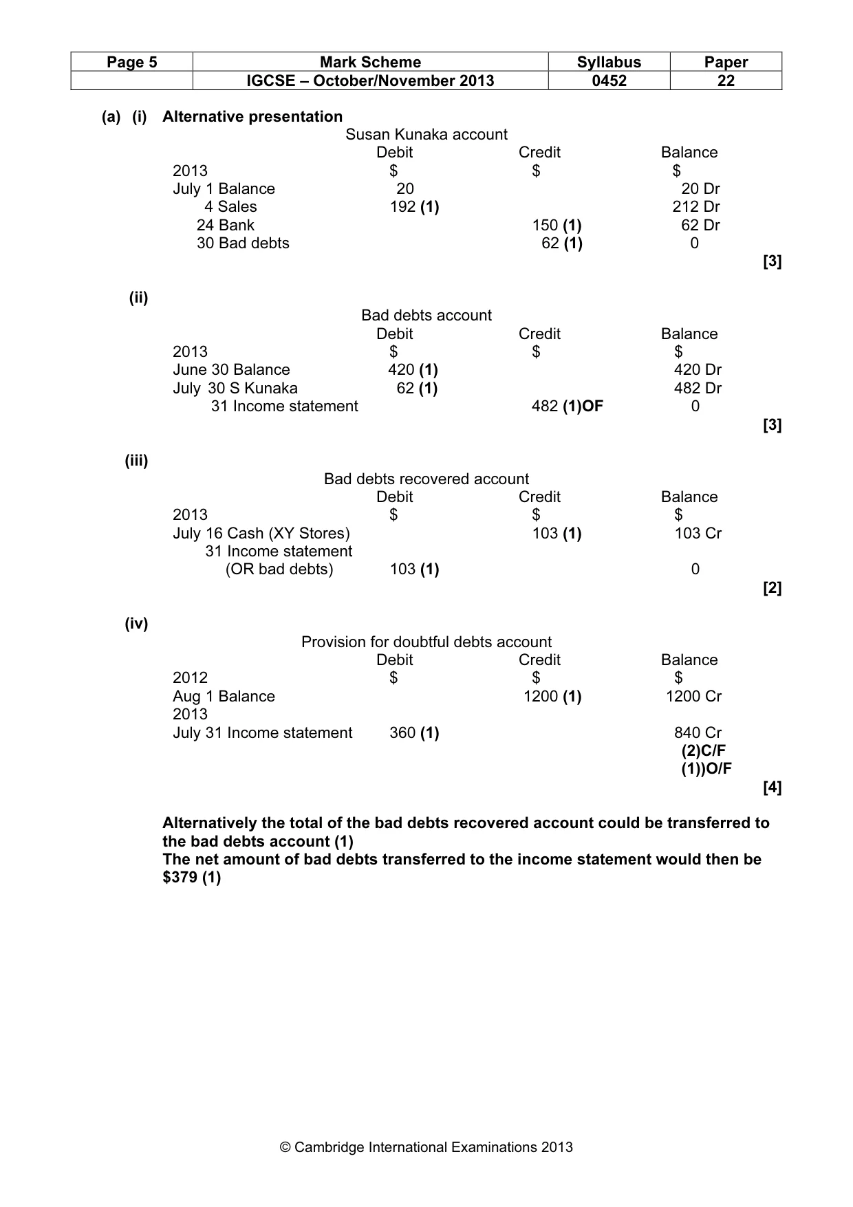 Mark scheme, page 5 of 12