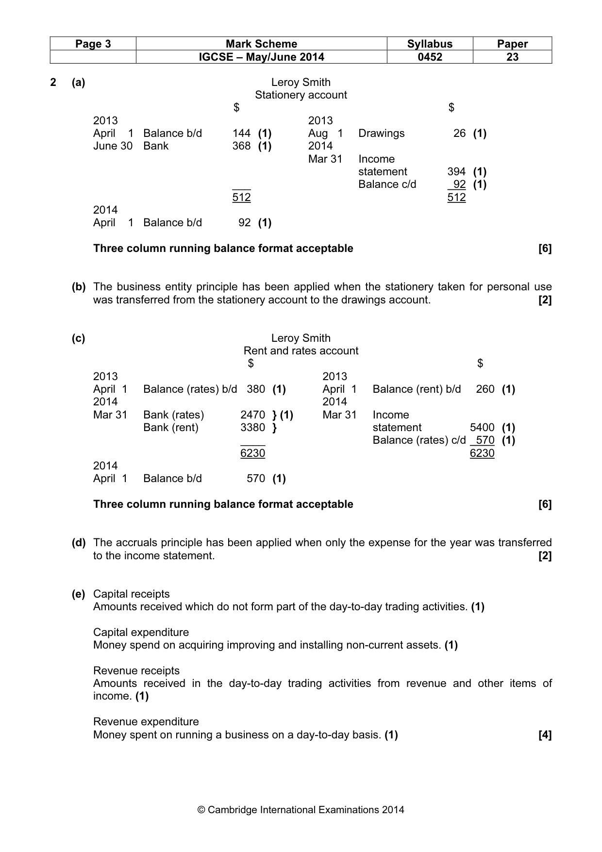 Mark scheme, page 3 of 9