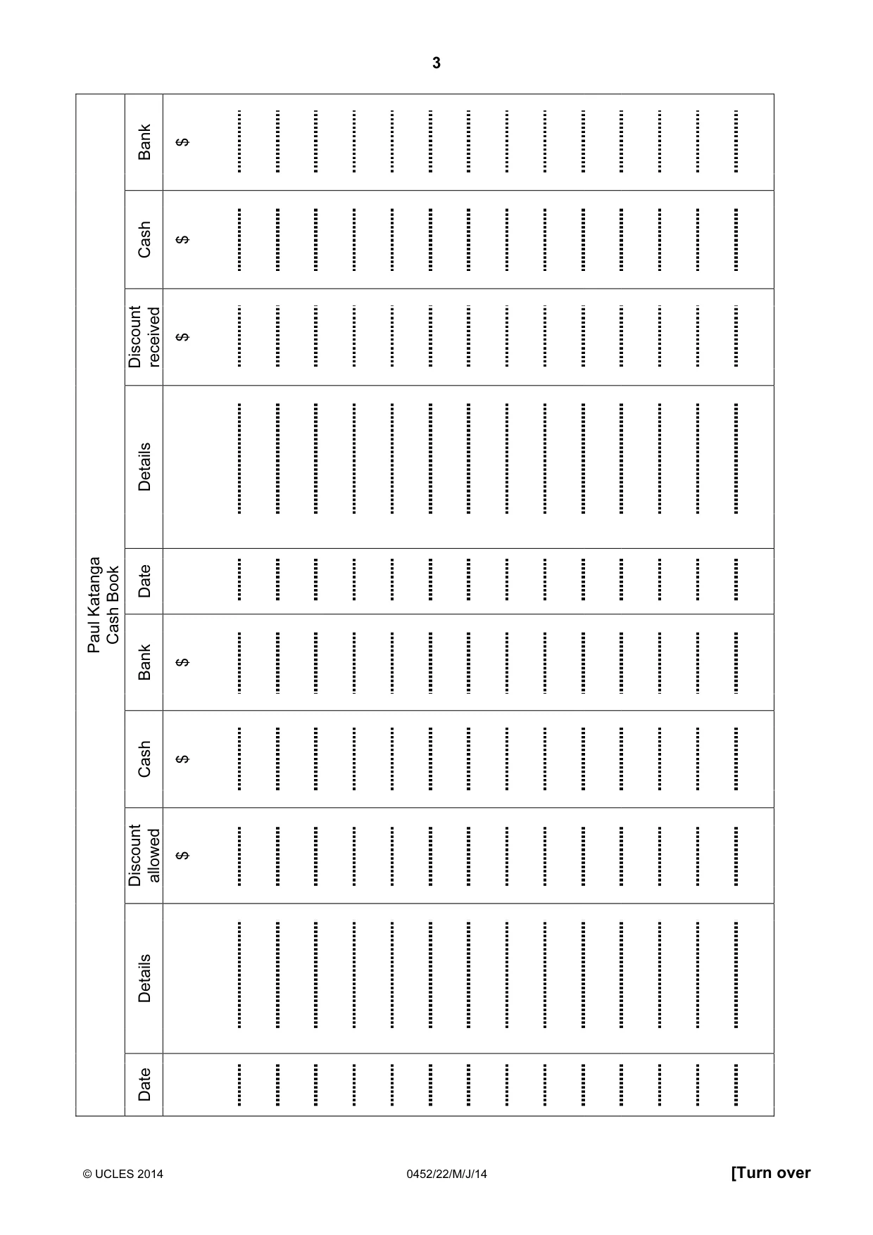Cambridge IGCSE Accounting 0452 2014 May/June Paper 2 · Variant 2 question paper, page 3 of 20