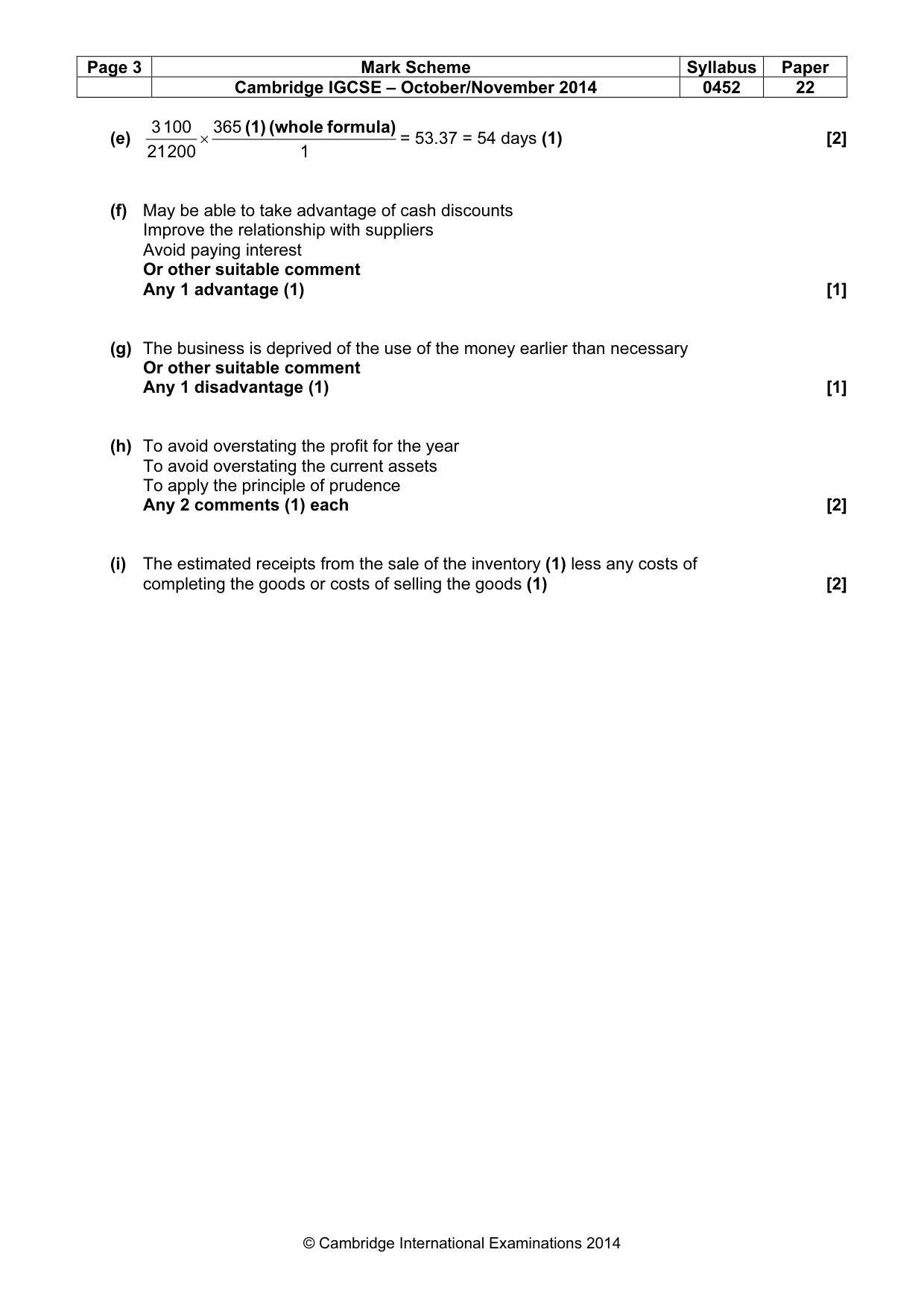 Mark scheme, page 3 of 10