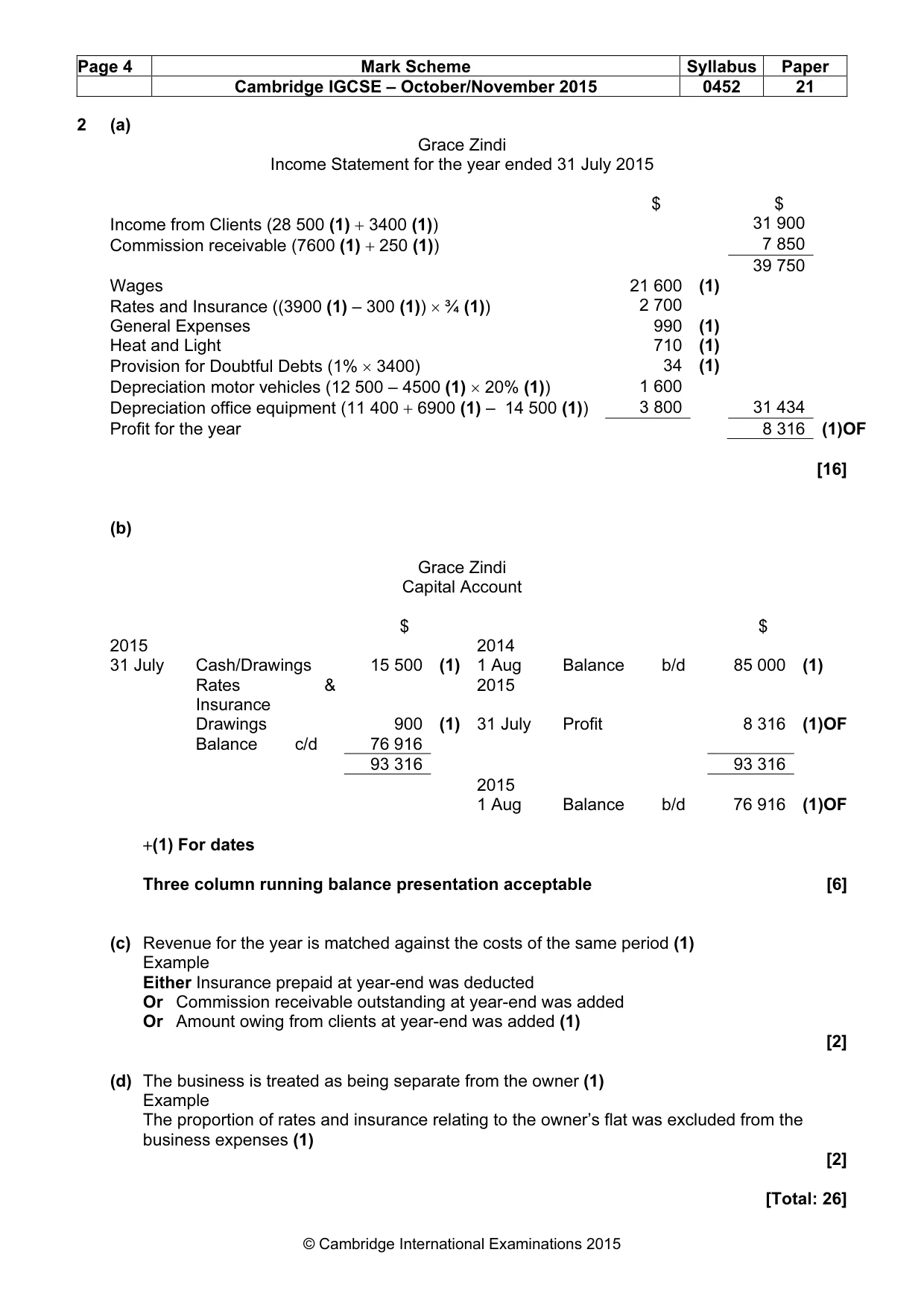 Mark scheme, page 4 of 10