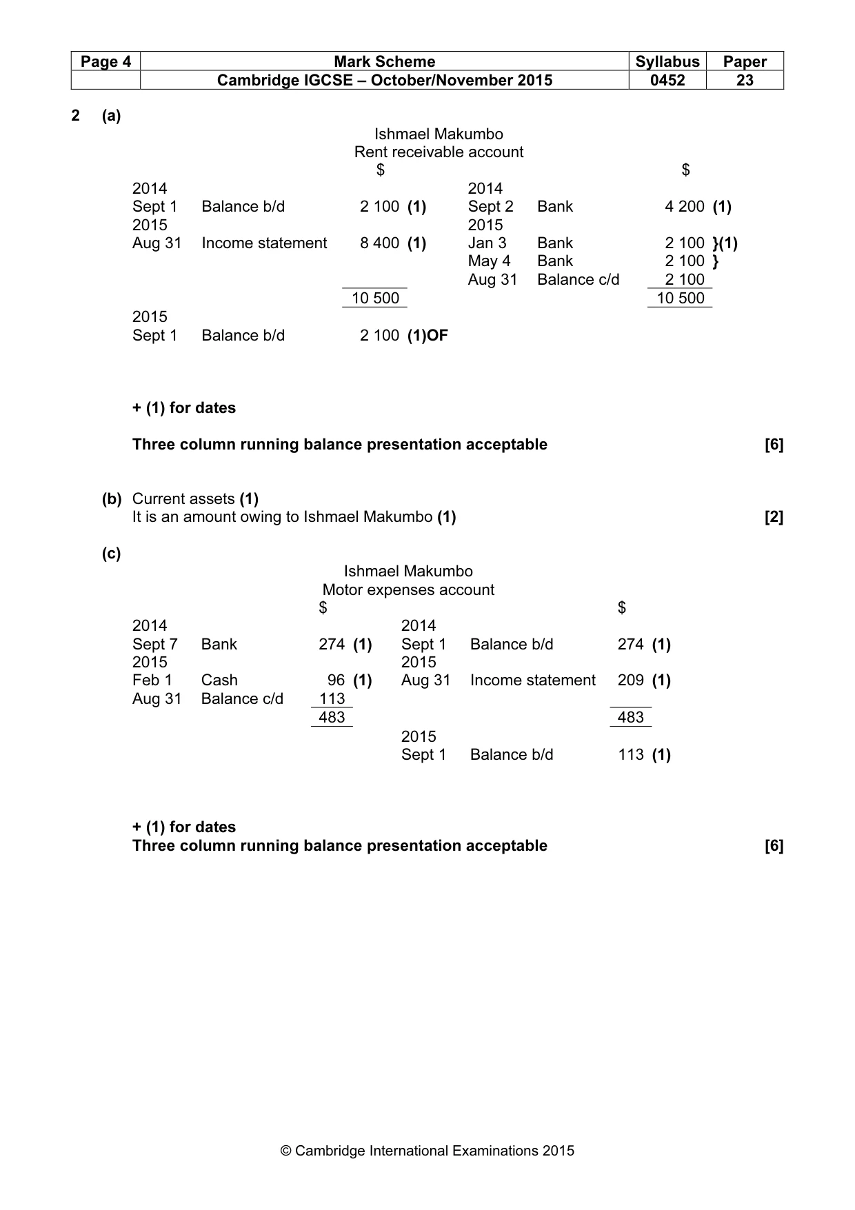 Mark scheme, page 4 of 11