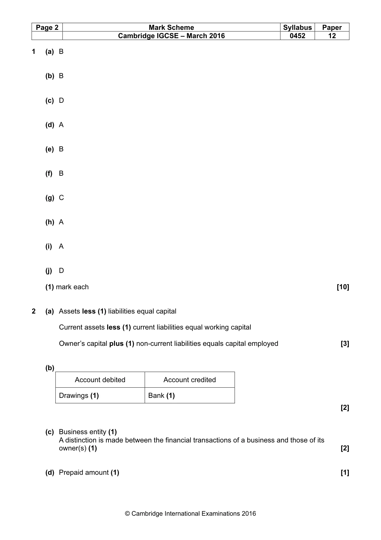 Mark scheme, page 2 of 9