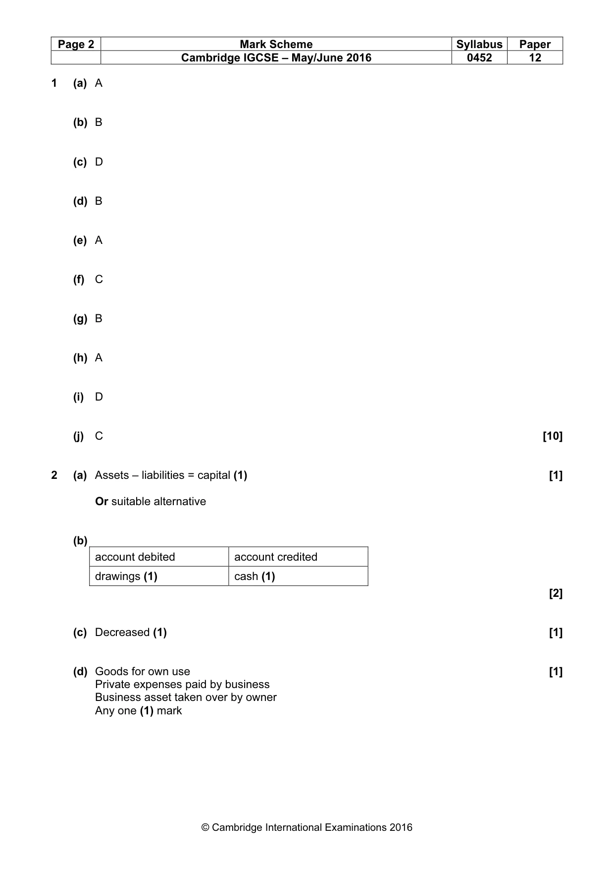 Mark scheme, page 2 of 10
