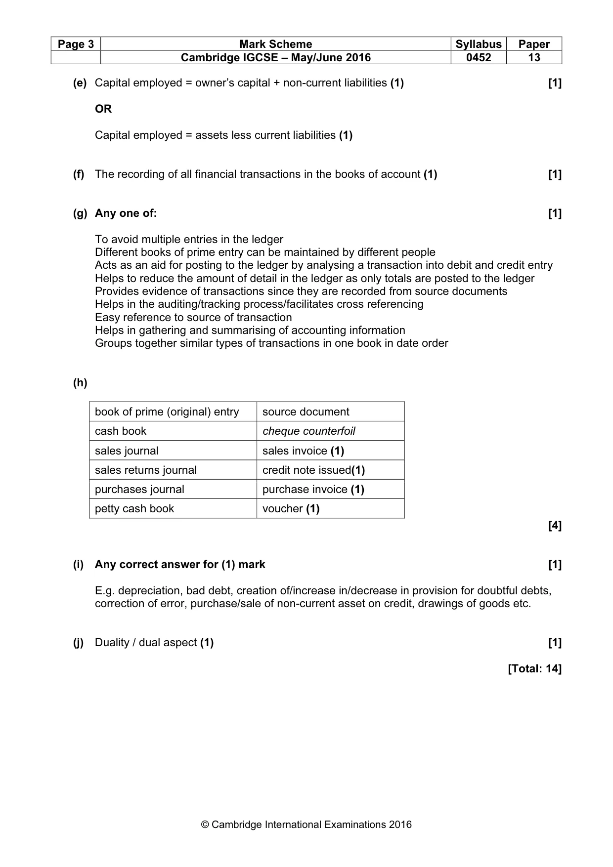 Mark scheme, page 3 of 10