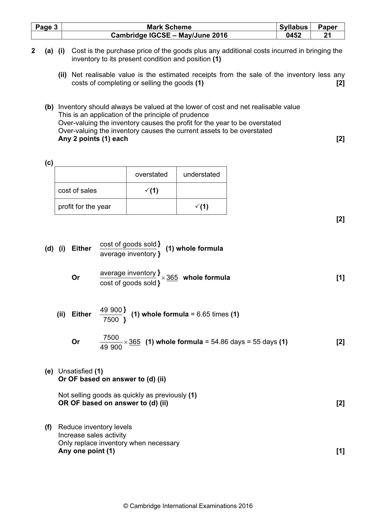 Mark scheme, page 3 of 11