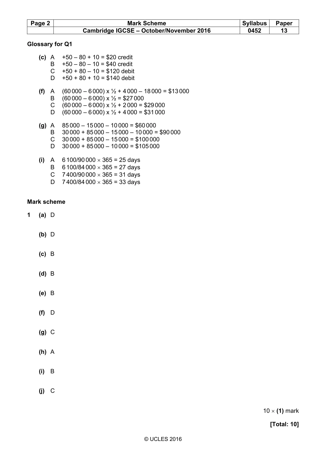 Mark scheme, page 2 of 10