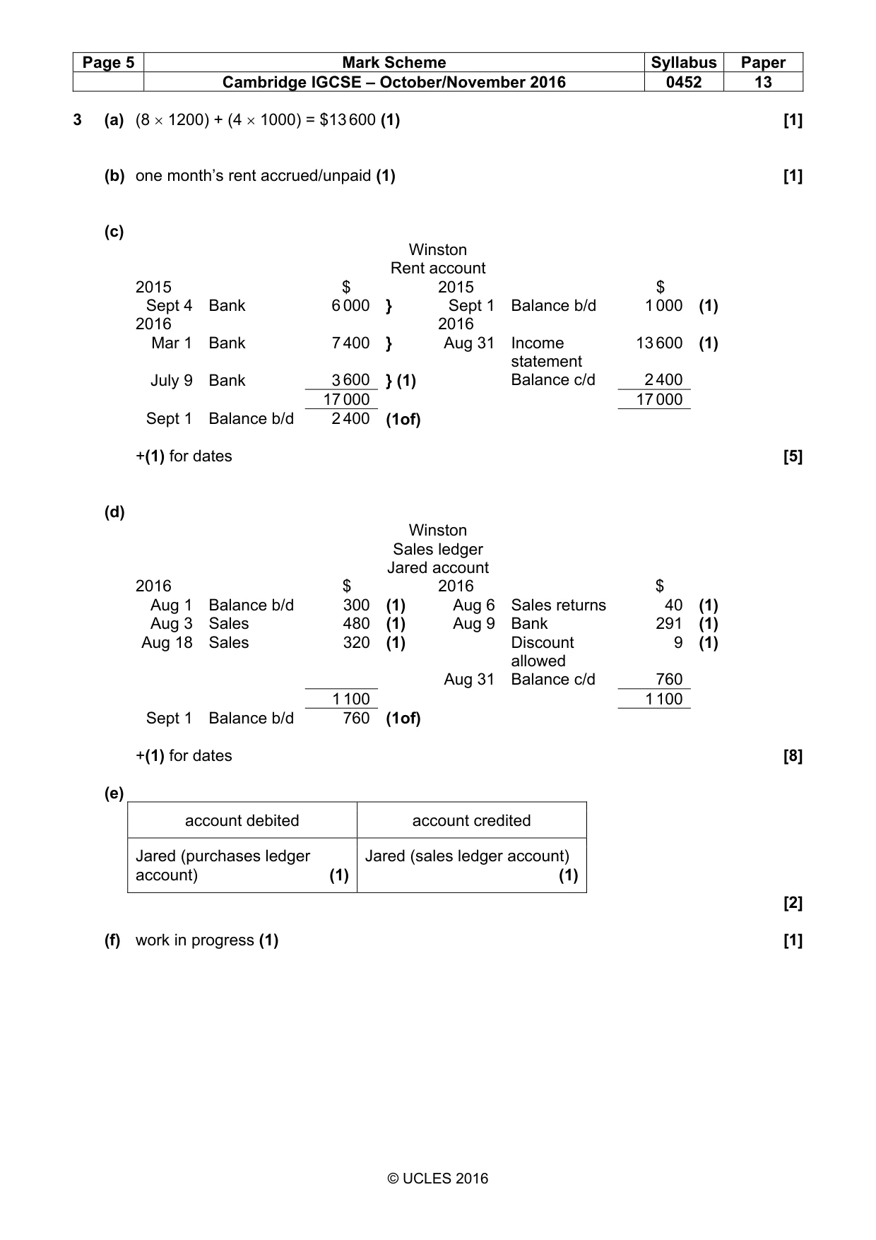 Mark scheme, page 5 of 10