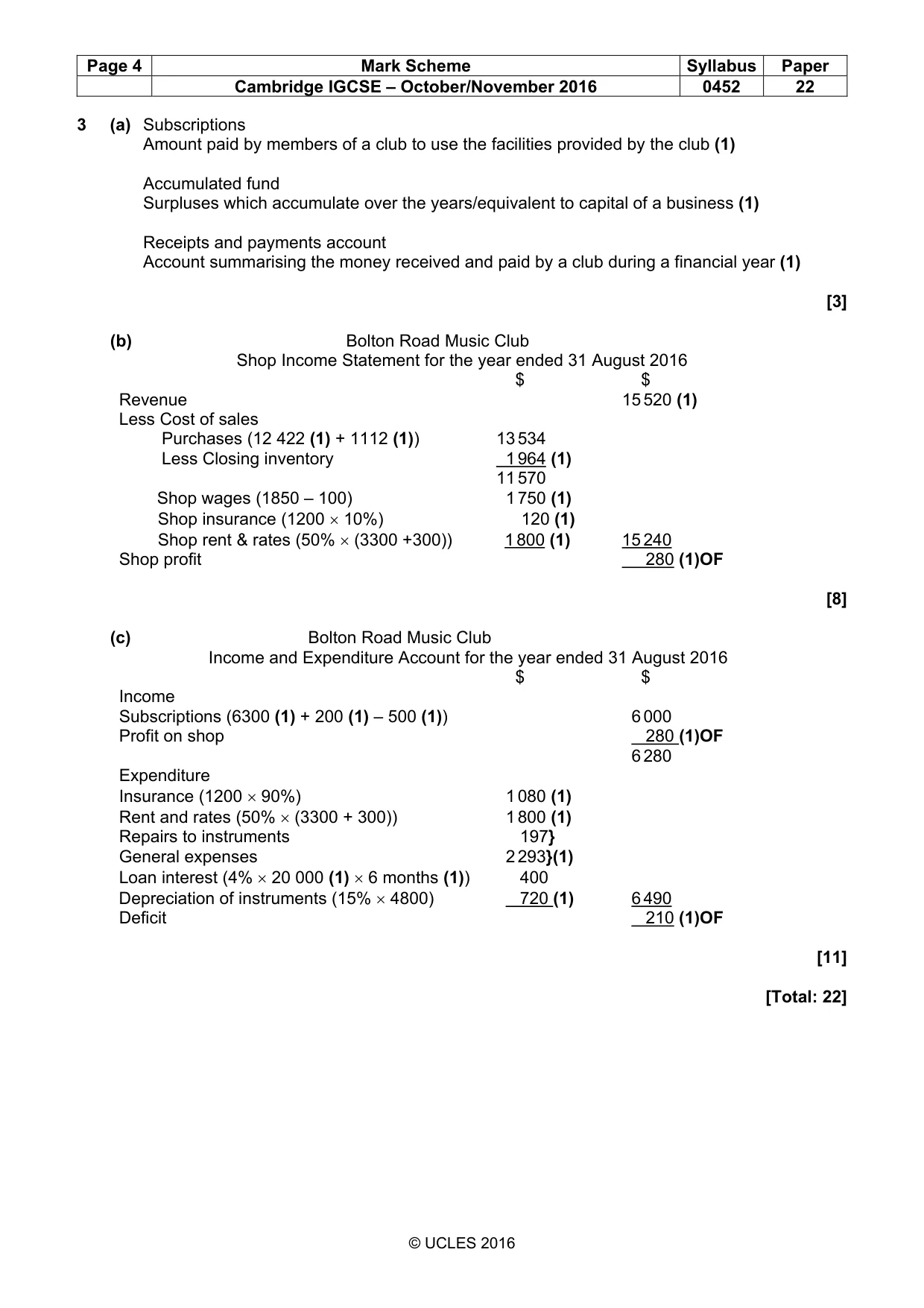 Mark scheme, page 4 of 9