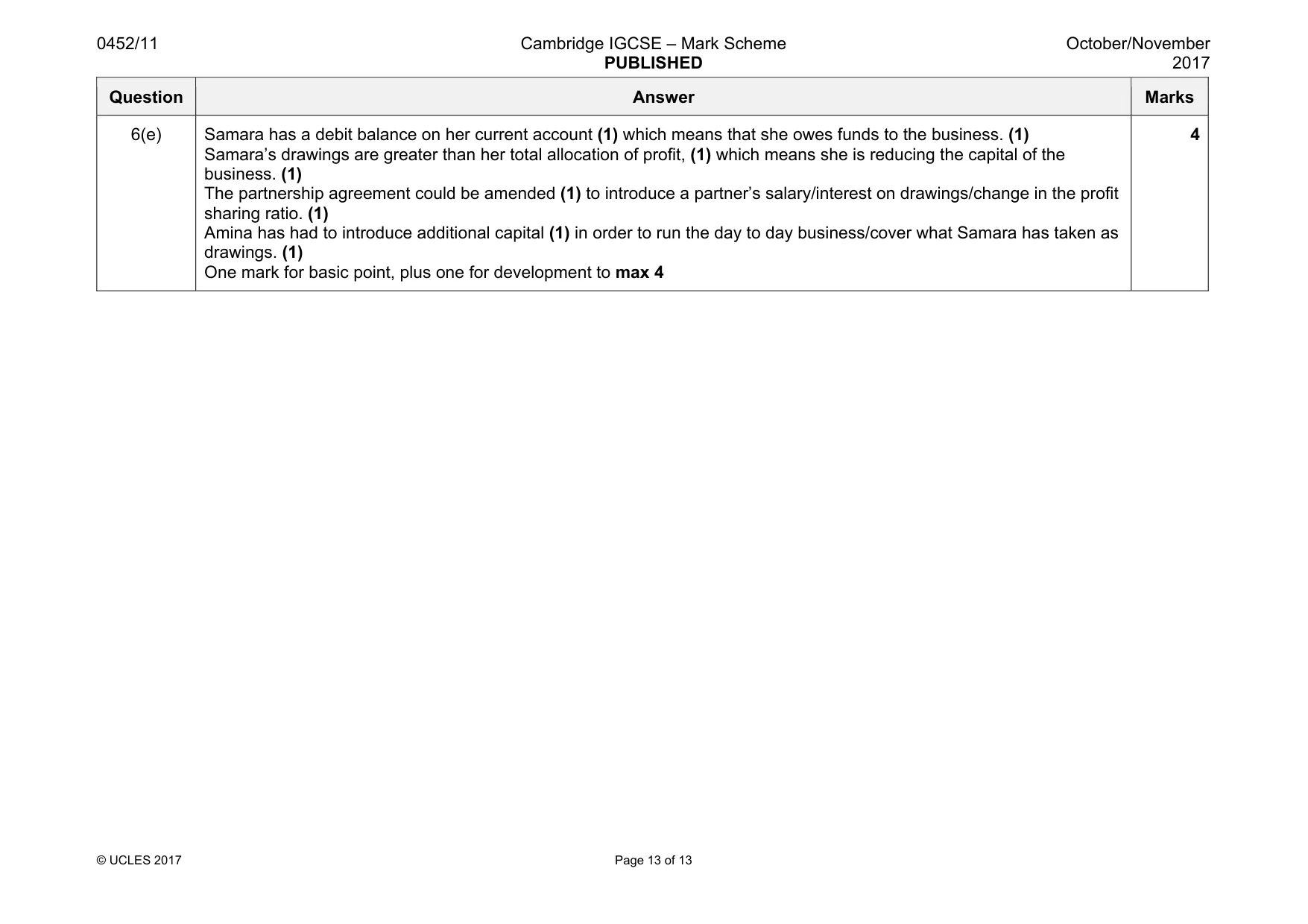 Mark scheme, page 13 of 13