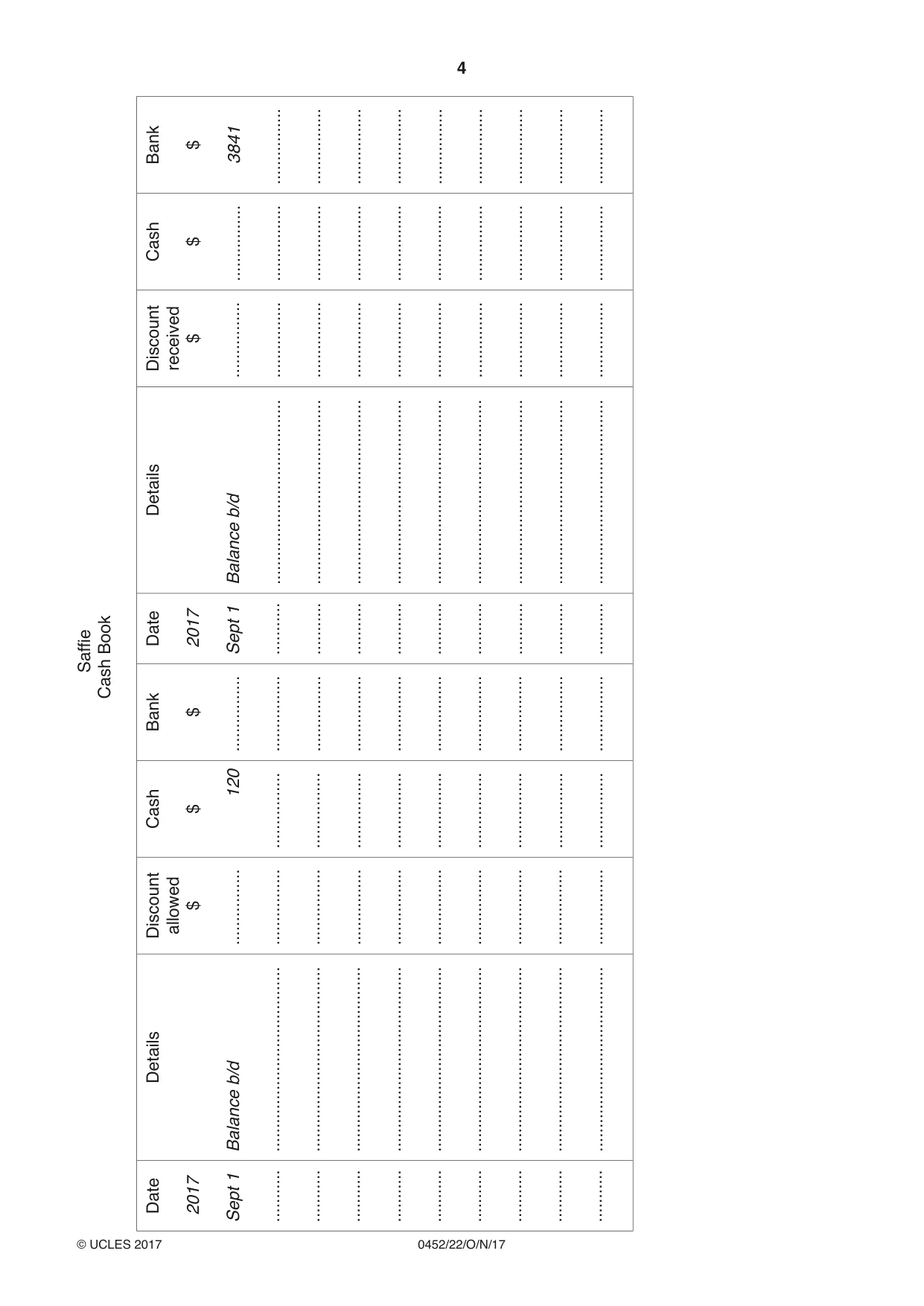 Cambridge IGCSE Accounting 0452 2017 Oct/Nov Paper 2 · Variant 2 question paper, page 4 of 20