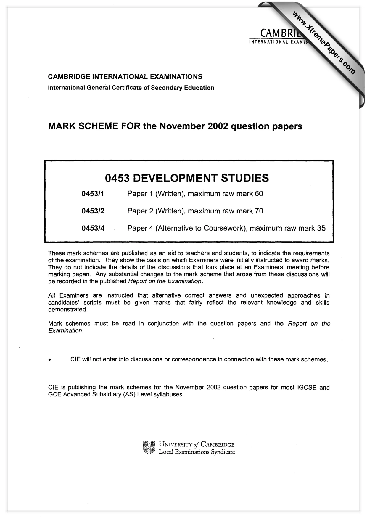 Mark scheme, page 1 of 7