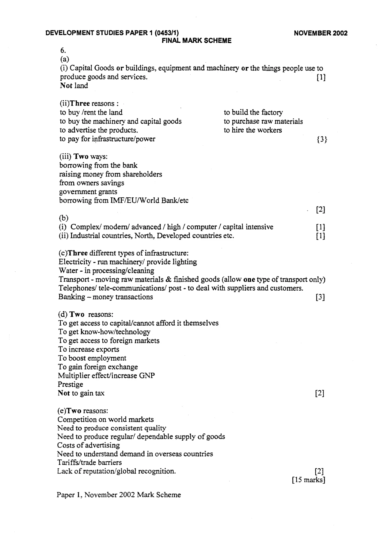 Mark scheme, page 7 of 7