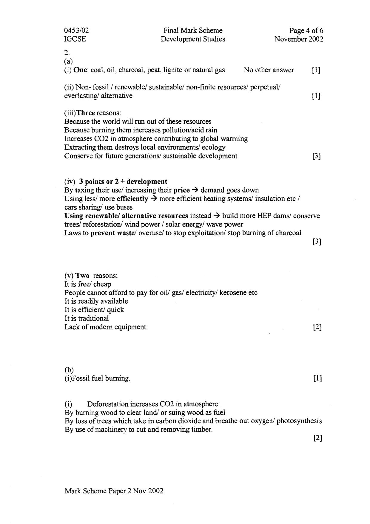 Mark scheme, page 4 of 6