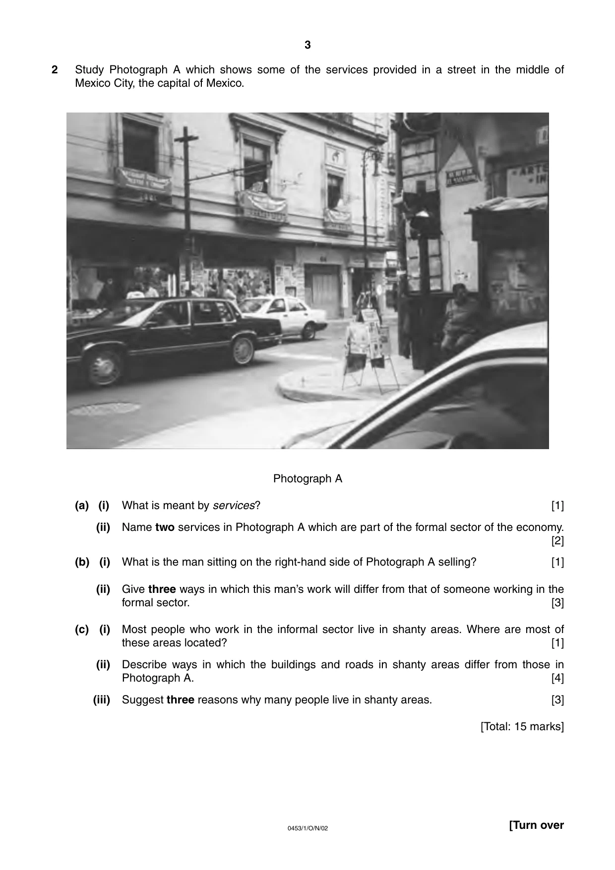 Cambridge IGCSE Development Studies 0453 2002 Oct/Nov Paper 1 · Variant 1 question paper, page 3 of 8
