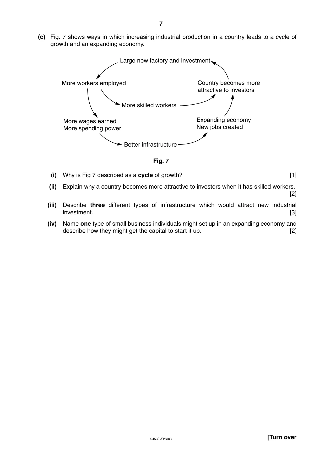 Cambridge IGCSE Development Studies 0453 2003 Oct/Nov Paper 2 · Variant 1 question paper, page 7 of 8