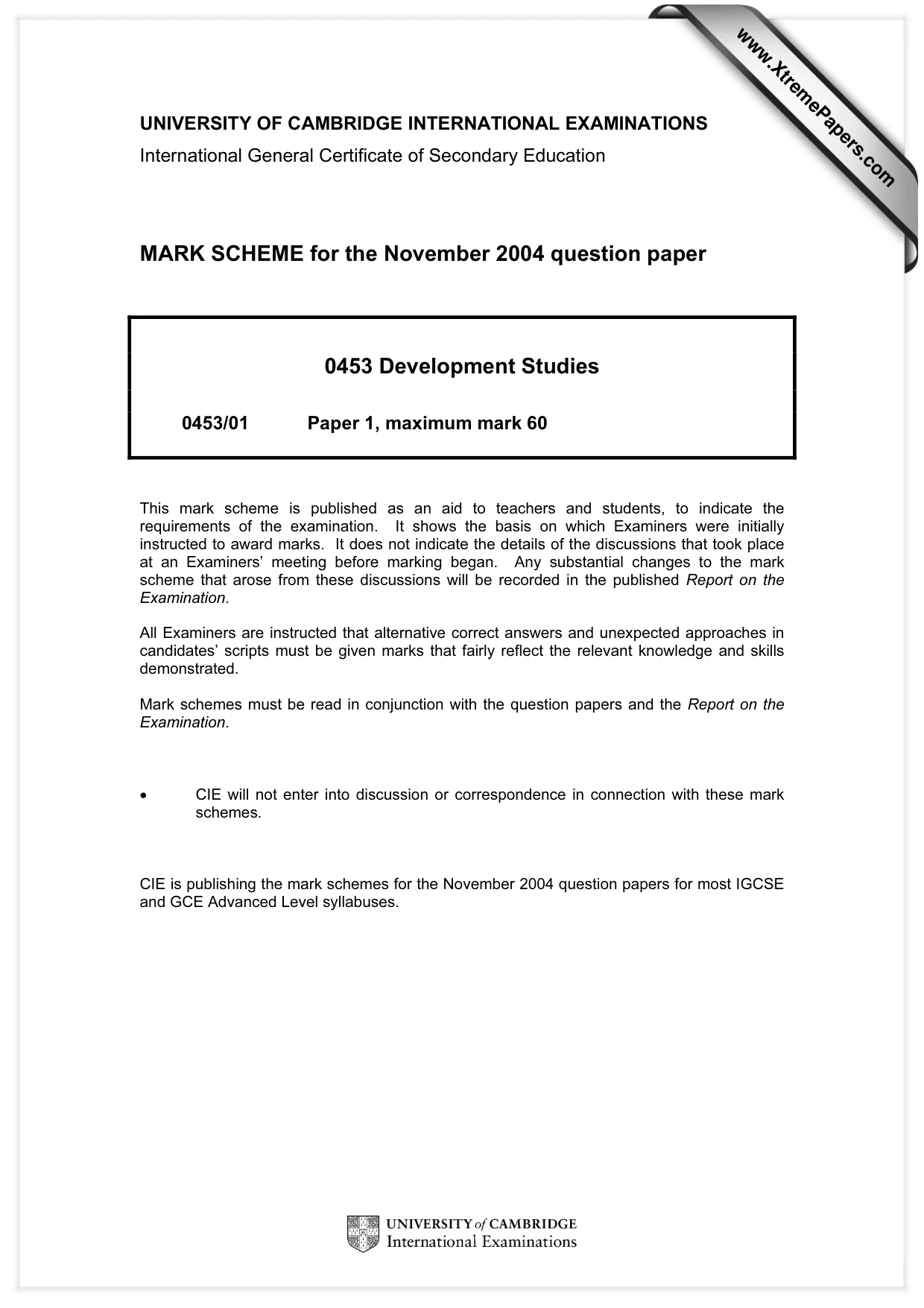Mark scheme, page 1 of 9