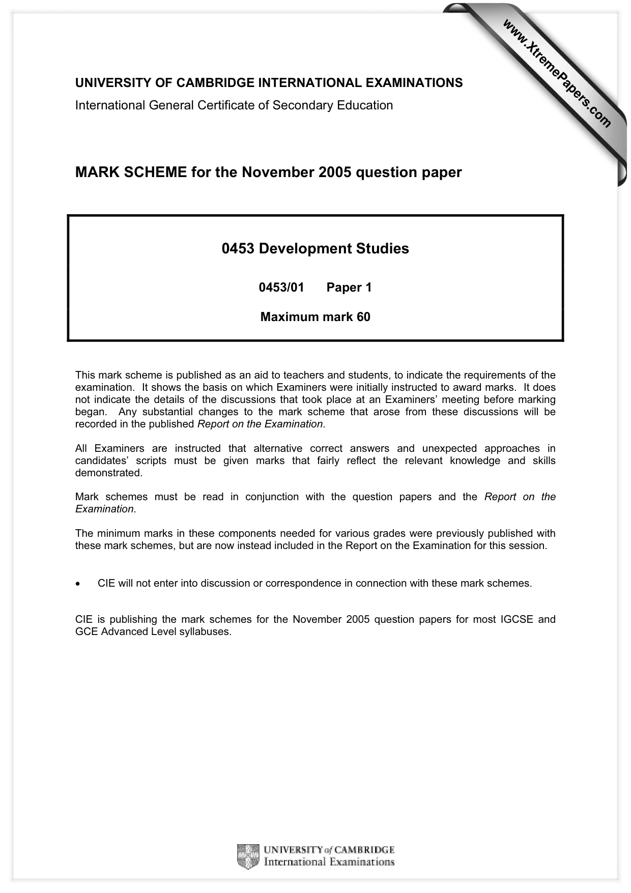 Mark scheme, page 1 of 6