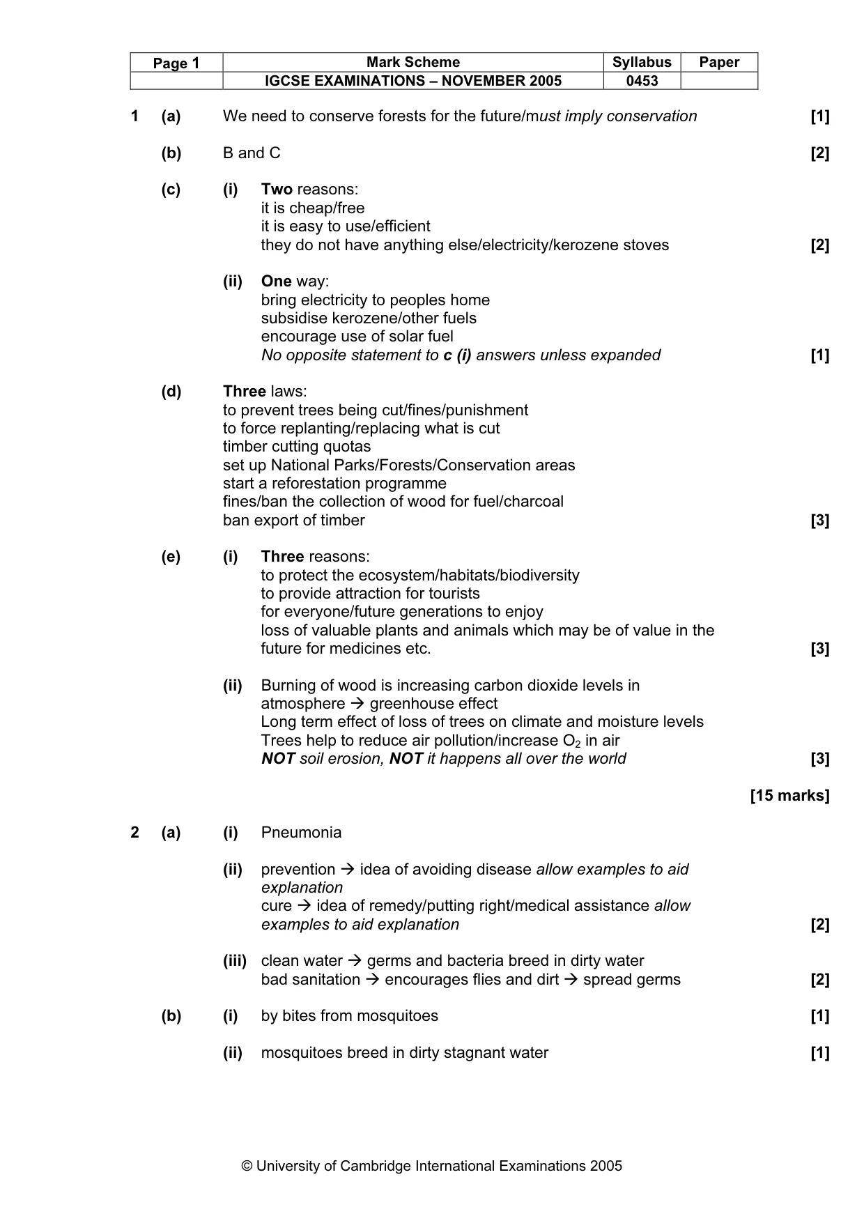 Mark scheme, page 2 of 6